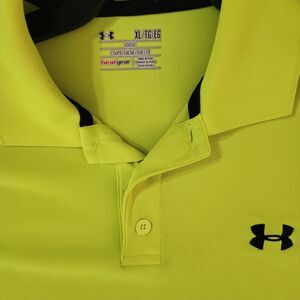 Under Armour Heat Gear Short Sleeve Men's Size XL  Polo Loose Avocado Green